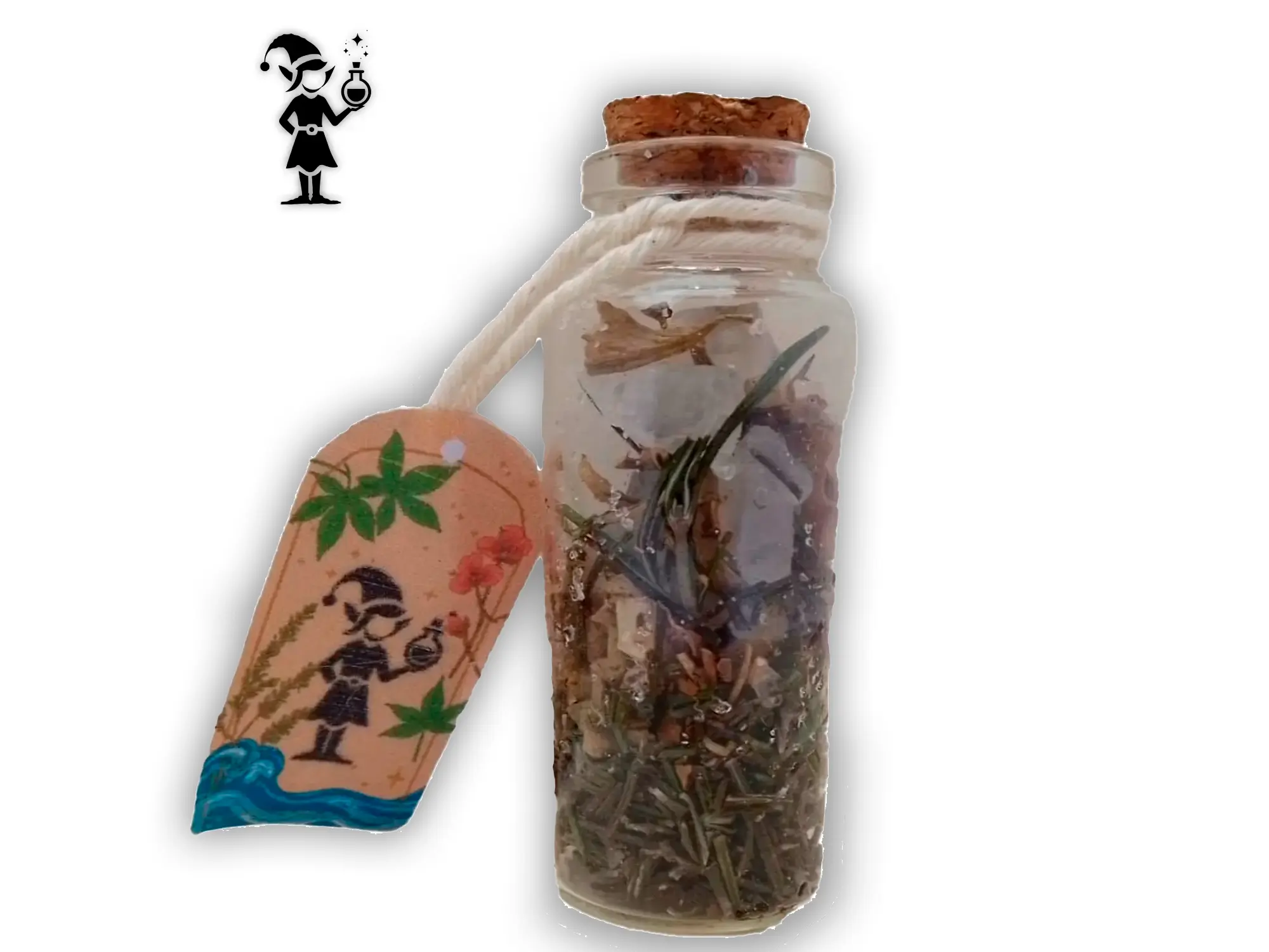 Vela artesanal con aroma cítrico y diseño natural