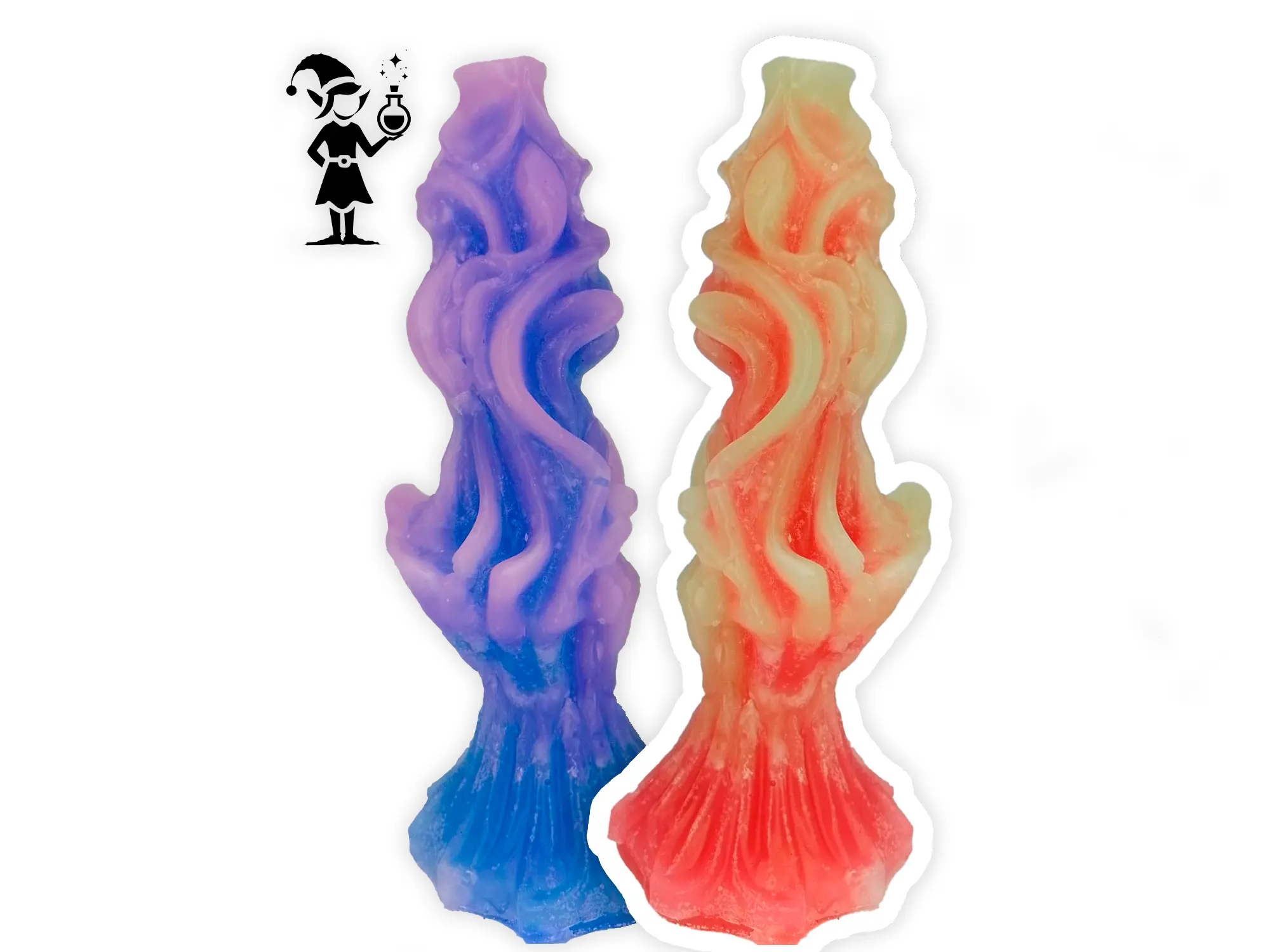 Vela artesanal con aroma cítrico y diseño natural