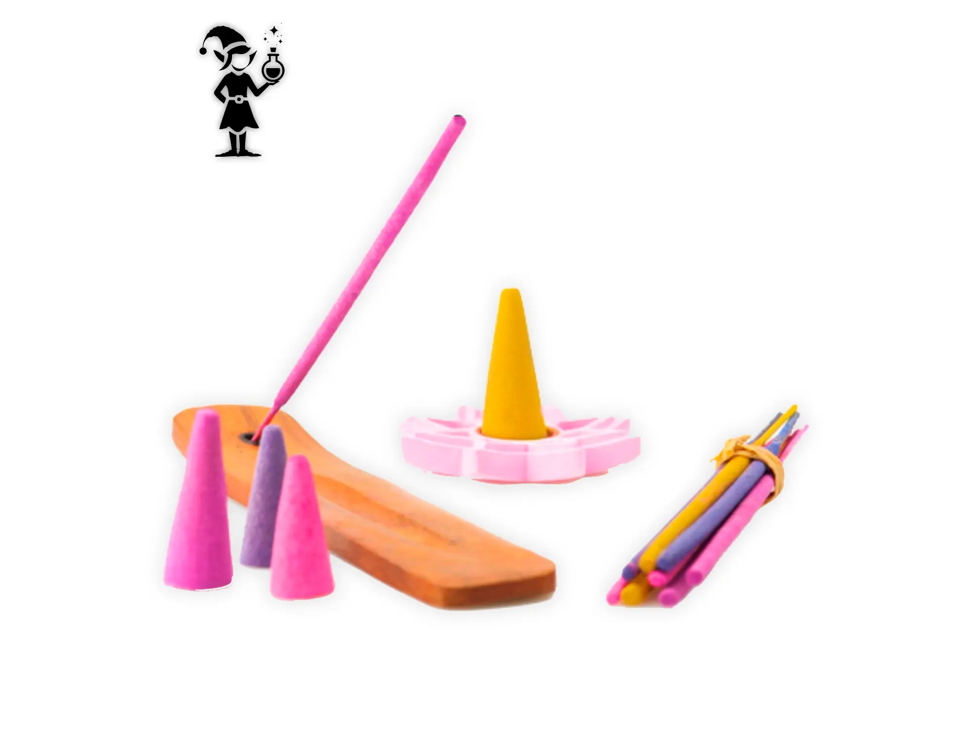 Vela artesanal con aroma floral en fondo blanco